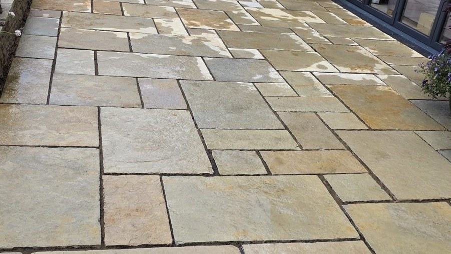 The same property after pressure washing